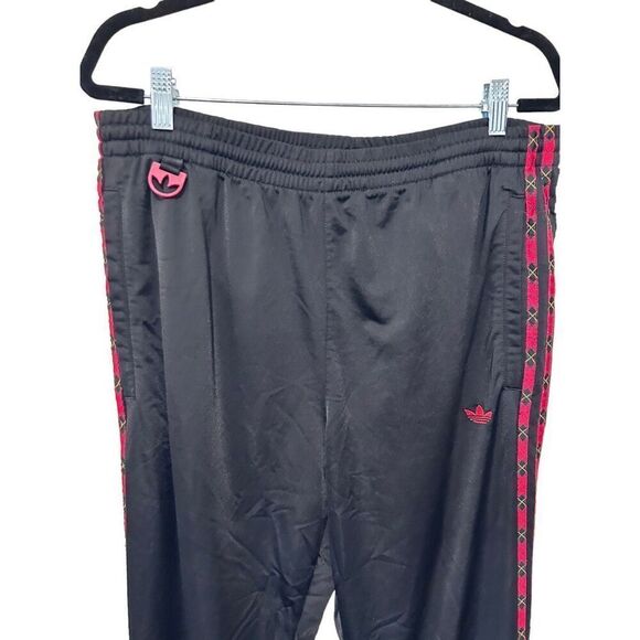 Adidas Trefoil Logo Adjustable Cuff Casual Pull On Pants Red Striped Size Large - Picture 3 of 13